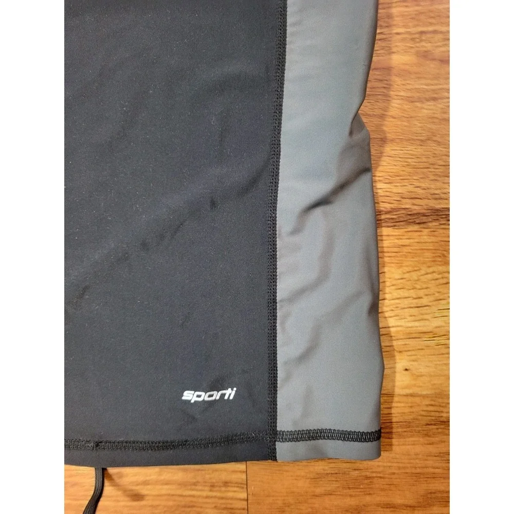 NWT Black Sporti UPF 50+ S/S Rash Guard Size Large